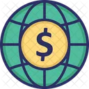 Globales Geschaft Weltweit Dollar Symbol