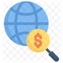 Internet Marketing Globale Forschung Budget Symbol