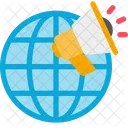 Online Lautsprecher Globus Symbol
