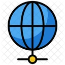 Kommunikationsnetzwerk Globales Netzwerk Globale Satellitenkommunikation Symbol