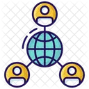 Globales Netzwerk Weltweites Netzwerk Affiliate Netzwerk Symbol