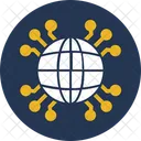 Globales Netzwerk Globus Globale Verbindungen Symbol