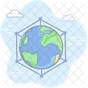 Globales Netzwerk  Symbol