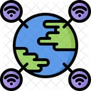 Global Netzwerk Erde Symbol