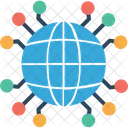 Globales Netzwerk Globus Globale Verbindungen Icon
