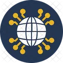 Globales Netzwerk Globus Globale Verbindungen Icon