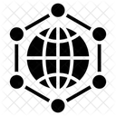 Globales Netzwerk Erdnetzwerk Globales Geschaft Symbol