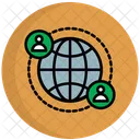 Globales Netzwerkglobal Netzwerk Konnektivitat Symbol