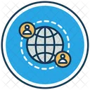 Globales Netzwerkglobal Netzwerk Konnektivitat Symbol