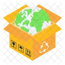 Globales Paket Globales Paket Globaler Karton Icon