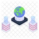 Globale Server Globales Servernetzwerk Globale Serververbindung Icon