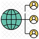 Globales Team Globale Gruppe Globale Menschen Icon