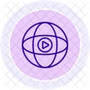 Globales Videozeilensymbol Symbol