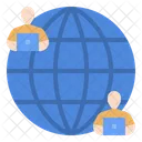 Globalisierung Cyberspace Globus Symbol