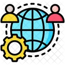 Globalization People Global Connection Icon