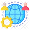 Globalization People Global Connection Icon