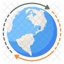 Globalization Round The World Global Connection Icon