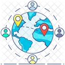 Globalization Global Location Global Address Icon