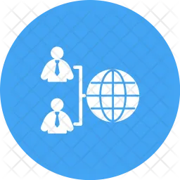 Globally connected user  Icon