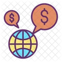 Globally Financial Dollar Global Finance Worldwide Dollar Icon