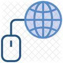 Globe Worldwide Mouse Icon