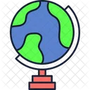 Globe Back To School Color Back Icon
