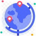 Globe Pin Location Icon