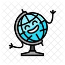 Globe Stationery Character Icône