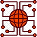 Globe Cyber Digitalization Icon