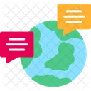 Globe Chat Communication Icon