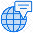 Globe World Message Icon