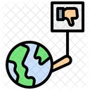 Globe Dislike World Icon