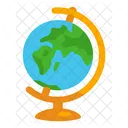 Cute School Sticker Globe World Icon