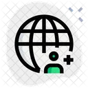 Globe Add User New User Internet User Icon