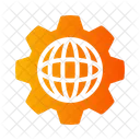 Labor Labor Day Globe And Gear Icon