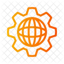 Labor Labor Day Globe And Gear Icon