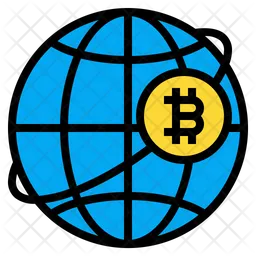 Globe Bitcoin  Icon