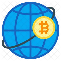 Globe Bitcoin  Icon