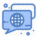 Globe Chat  Icon
