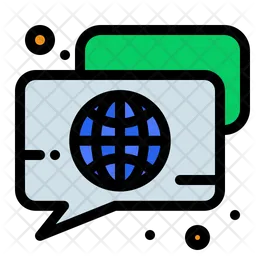 Globe Chat  Icon