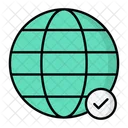 Globe Check Globus Globe Icon