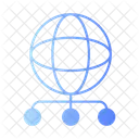 Globe Communication Global Messaging Connection Icon