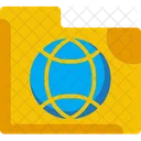 Globe File Folder  Icon