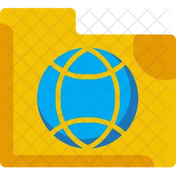 Globe File Folder  Icon