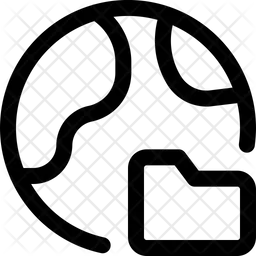 지구본 폴더  아이콘