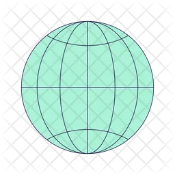 Globe grid sphere  Icon