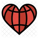 Globe Heart  Icon