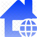 Globe House Icon