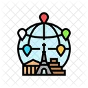 Globe Landmarks Geographical Icon