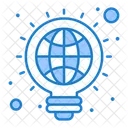 Globe Idea Bulb Creative Idea Icon